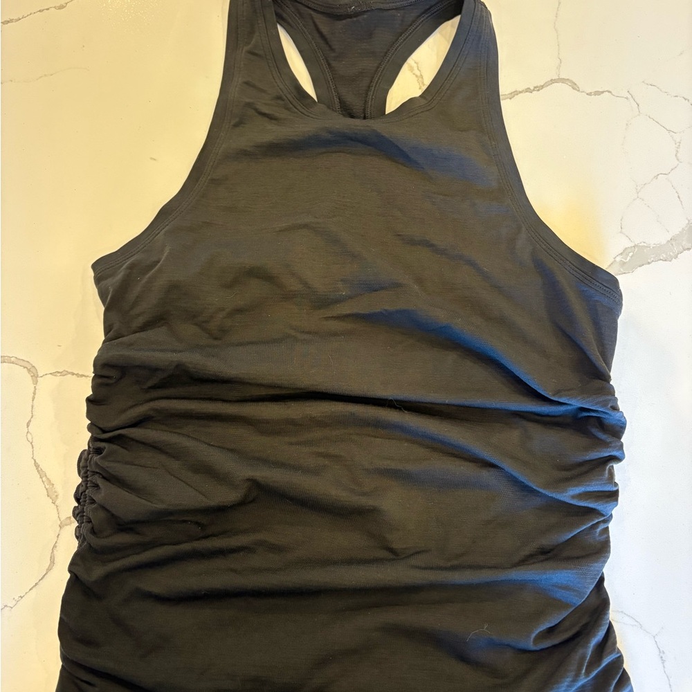 lululemon athletica Black Ruched Tank Top